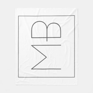 Cobertor De Velo Monograma Único Elegante Branco