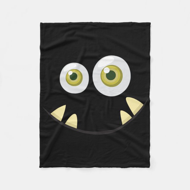 Cobertor De Velo Monster Face Halloween Ideia Assustadora (Frente)