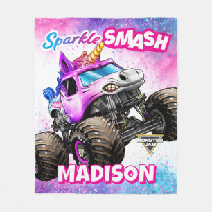 Cobertor De Velo Monster Jam Sparkle Smash - Personalizado