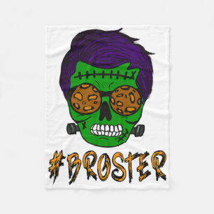 Cobertor De Velo Monster Skull Broster Brother Halloween Correspond