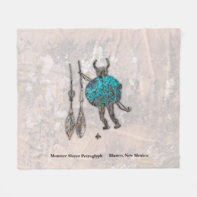 Cobertor De Velo Monster Slayer Petroglicph Fleece Blanket (Frente (Horizontal))