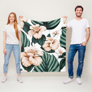Cobertor De Velo Monstera deixa hibisco