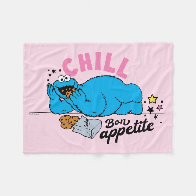Cobertor De Velo Monstro de cookies | Chill Bon Appetite (Frente (Horizontal))