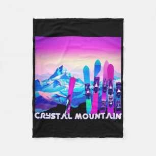 Cobertor De Velo Montanha de Cristal Esqui Retro Estilo 80's Esqui