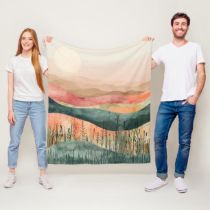 Cobertor De Velo Montanha Minimalista Boho - Inspirada na Natureza