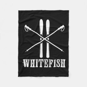 Cobertor De Velo Montanha Whitefish Esquiador de Esqui Esqui Nórdic