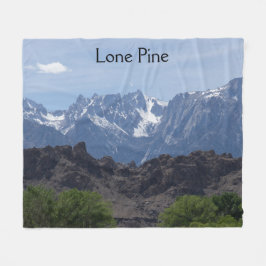 Cobertor De Velo Montanhas de Lone Pine com neve no topo