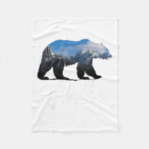 Cobertor De Velo Montanhas do Alasca Uram Grizzly, Estado do Alasca