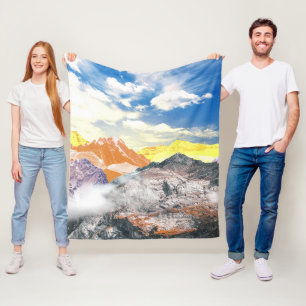 Cobertor De Velo Montanhas (montagem fotográfica) 1