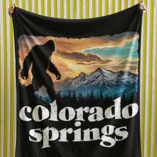 Cobertor De Velo Montanhas Retro Bigfoot de Colorado Springs