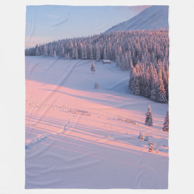 Cobertor De Velo Montanhas Snowy (Frente)