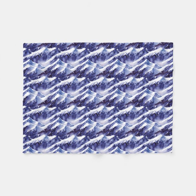Cobertor De Velo Montanhas Snowy Winter (Frente (Horizontal))