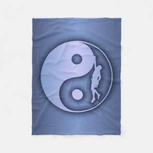 Cobertor De Velo Montanhista de Yin & de Yang (azul)