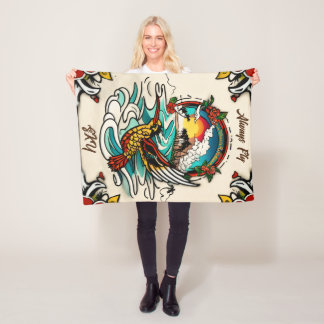 Cobertor De Velo Monterey Tattoo Design: Um Símbolo 30"X40"