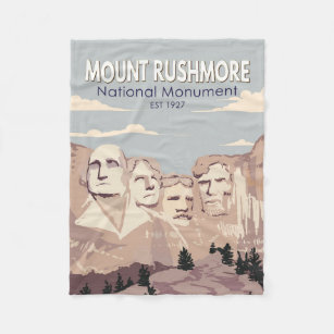 Cobertor De Velo Monumento Nacional Monte Rushmore Dakota do Sul