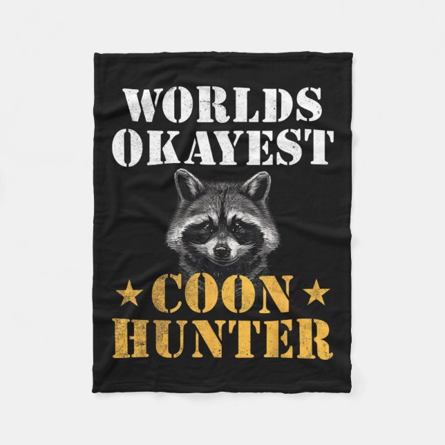 Cobertor De Velo Moon Hunter Funny Quote Raccoon (Frente)