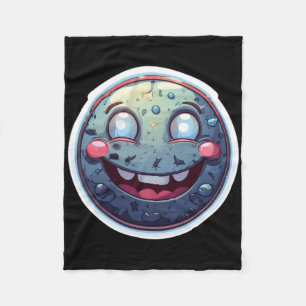 Cobertor De Velo Moon Smiley Sticker