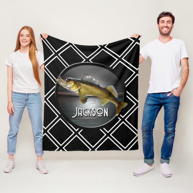 Cobertor De Velo Moon Water & Walleye Pike Fleece Blanket (In Situ)