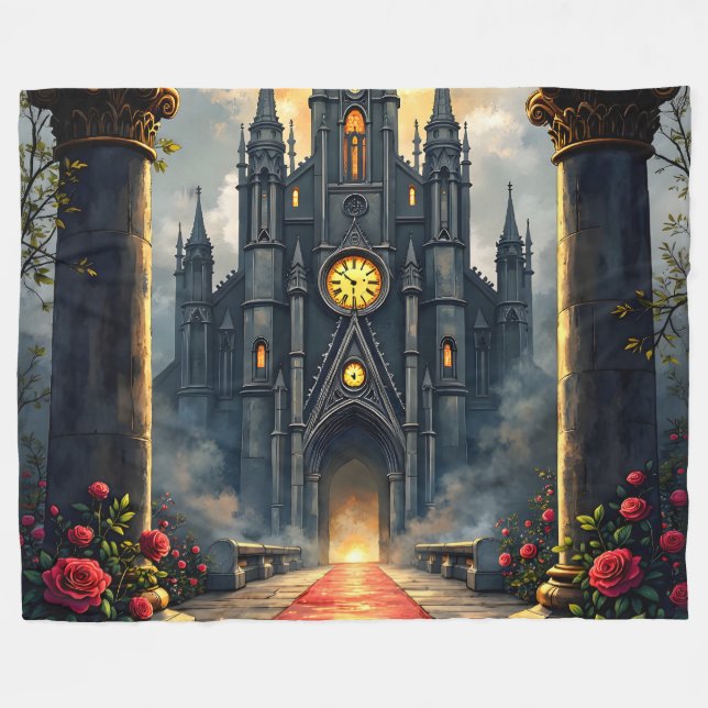 Cobertor De Velo Moonlit Aisle of Eternal Vows –Gothic Wedding Gate (Frente (Horizontal))