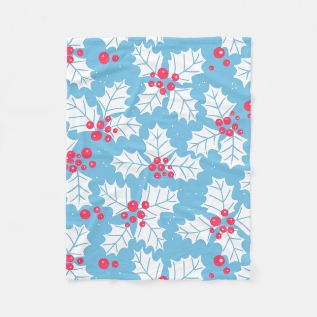 Cobertor De Velo Morango Holly em azul (Frente)