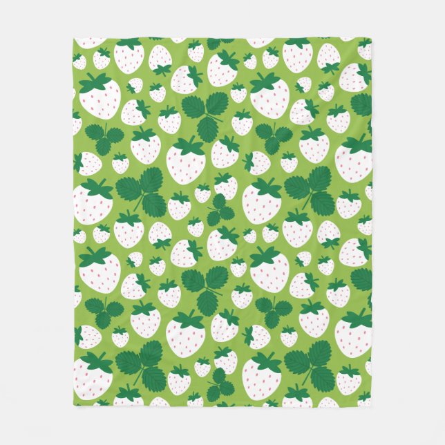 Cobertor De Velo Morangos Fleece Blanket (Frente)