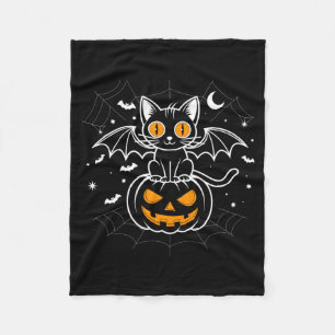 Cobertor De Velo Morcego Halloween _ Gato Preto Asas de Morcego Gat