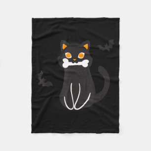 Cobertor De Velo Morcegos de Osso de Gato Preto Halloween