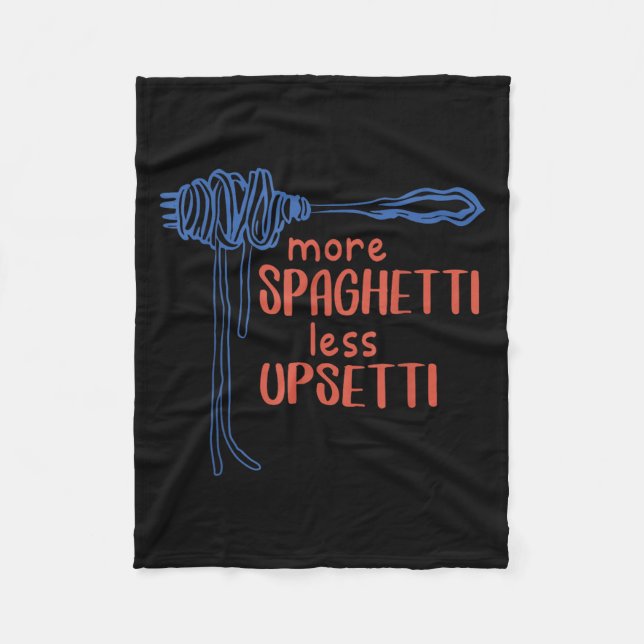 Cobertor De Velo More Spagetti Less Etti Funny Foodie Spaghetti  (Frente)