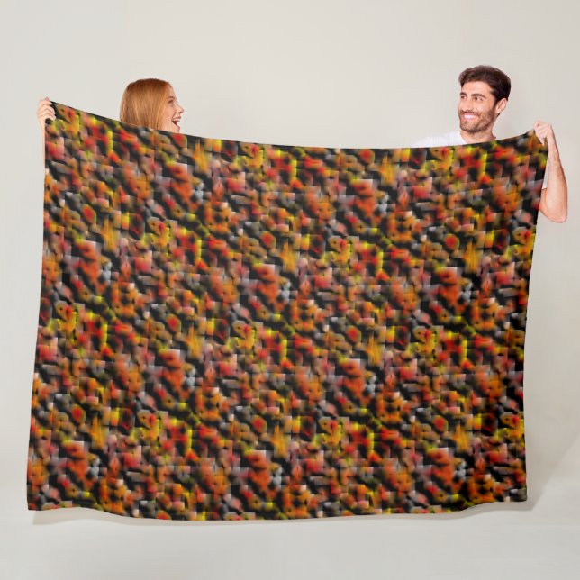 Cobertor De Velo Mosaico com mistura de manchas de gradiente vermel (In Situ)