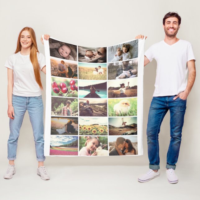 Cobertor De Velo Mosaico de fotos da família (In Situ)