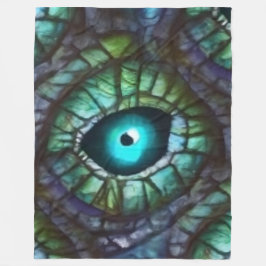 Cobertor De Velo Mosaico de olho azul abstrato verde