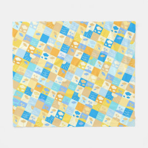 Cobertor De Velo Mosaico de praia e oceano inspira camisola de verã