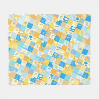 Cobertor De Velo Mosaico de praia e oceano inspira camisola de verã