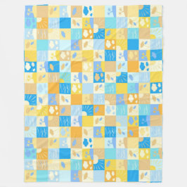 Cobertor De Velo Mosaico de praia e verão inspirado no oceano
