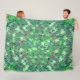 Cobertor De Velo Mosaico em triângulos esverdeados com tons gradien