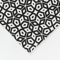 Mosaico Geométrico Abstrato a Preto e Branco, Padr