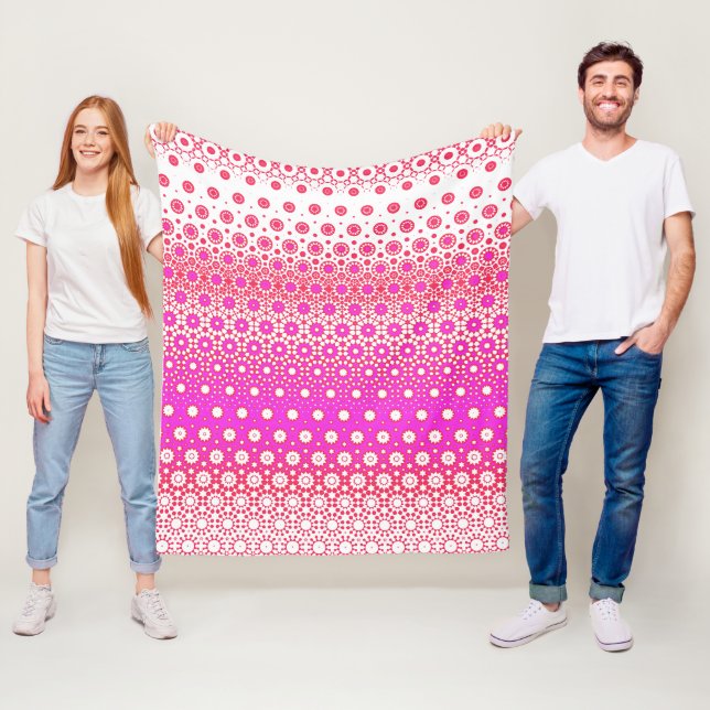 Cobertor De Velo Mosaico Rosa e Vermelho (In Situ)