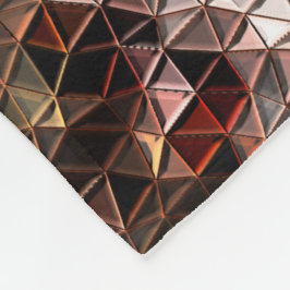 Cobertor De Velo Mosaico triangular castanho com alivio leve