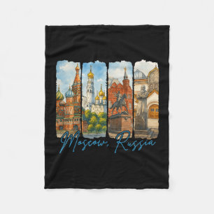 Cobertor De Velo Moscou Rússia Viagem Viagem Pincelada Souvenir