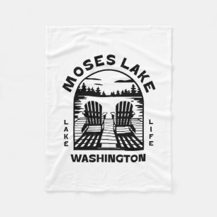 Cobertor De Velo Moses Lake Washington Ao Ar Livre Vintage 1