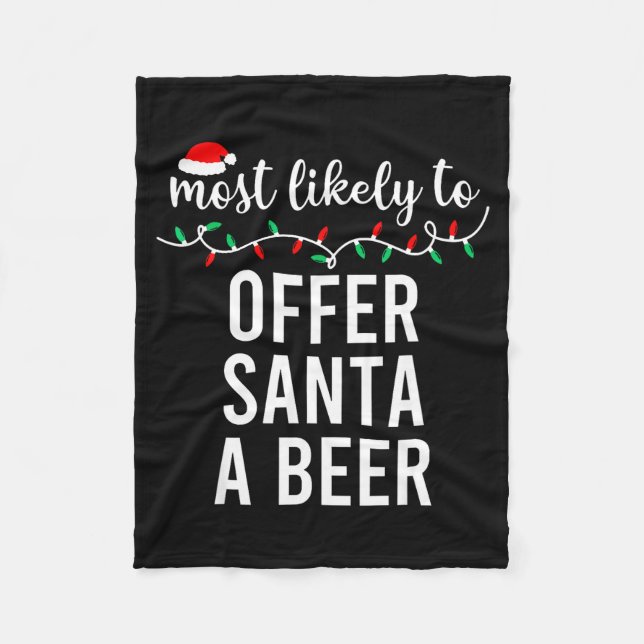 Cobertor De Velo Most Likely To Christmas Shirt Matching Family Paj (Frente)