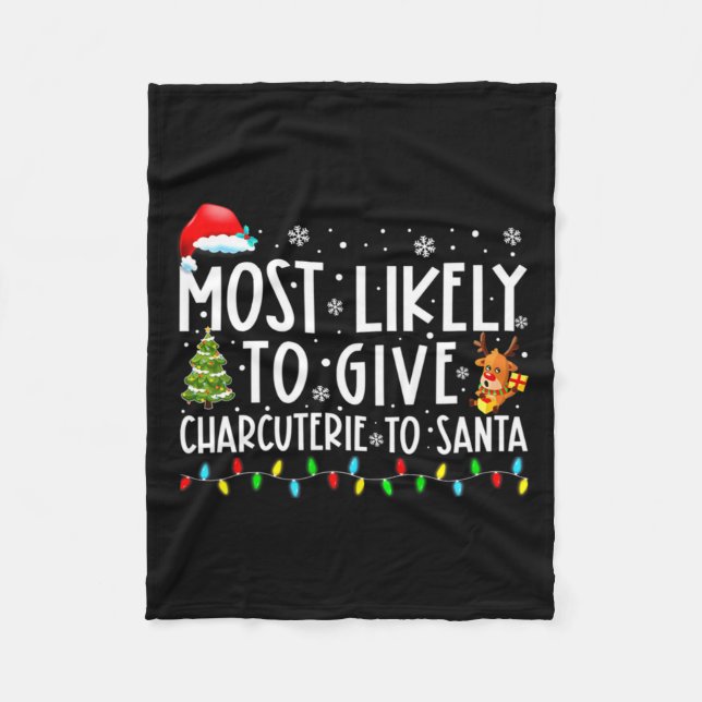 Cobertor De Velo Most Likely To Give Charcuterie To Santa Family Ch (Frente)