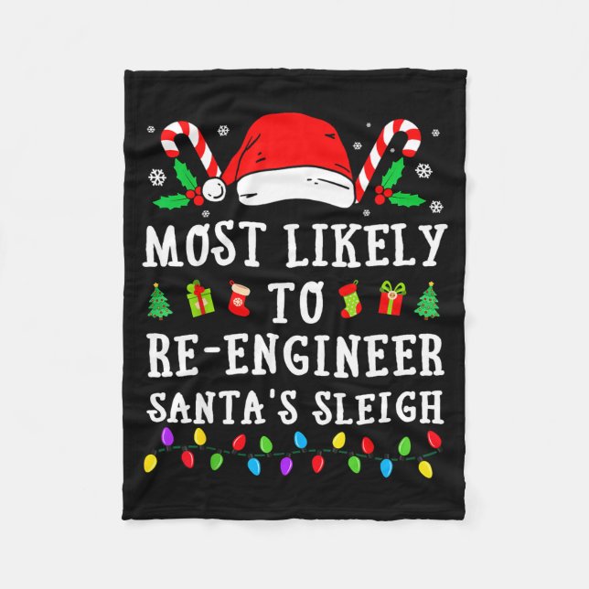 Cobertor De Velo Most Likely To Re-engineer Santa's Sleigh Christma (Frente)