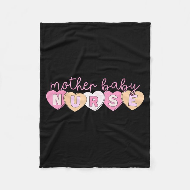 Cobertor De Velo Mother Baby Nurse Hearts Valentine Obgyn Stpartum  (Frente)