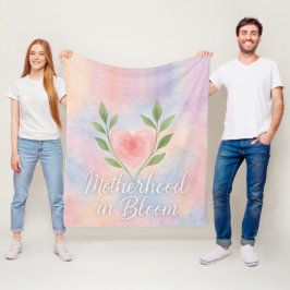 Cobertor De Velo Motherhood in Bloom Fleece Blanket – Floral Gift.