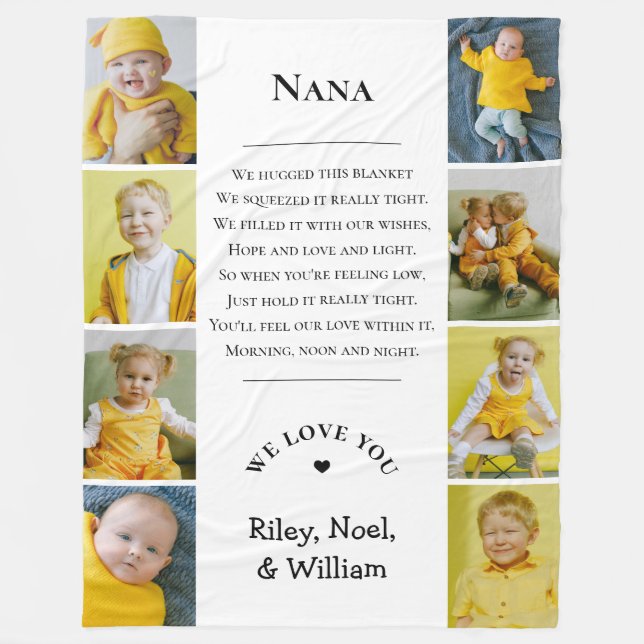 Cobertor De Velo Mother's Day Grandma Grammy Nana from Grandkids (Frente)