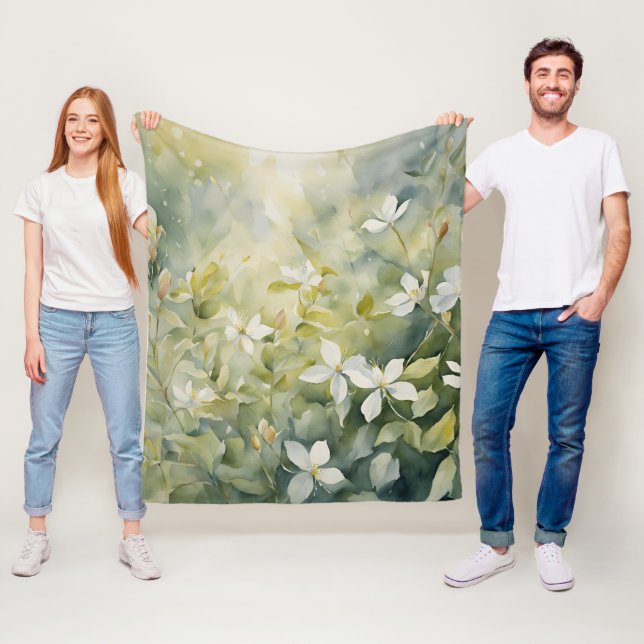 Cobertor De Velo Motif de flor branca (In Situ)