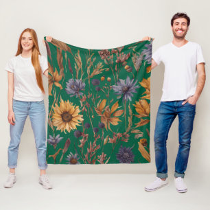 Cobertor De Velo Motif floral colorida