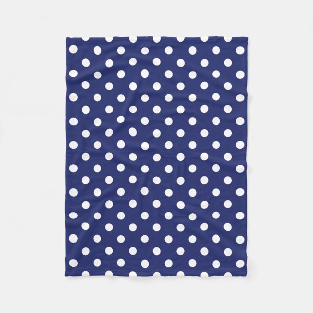 Cobertor De Velo Motif Pois Blanc Bleu marine (Frente)