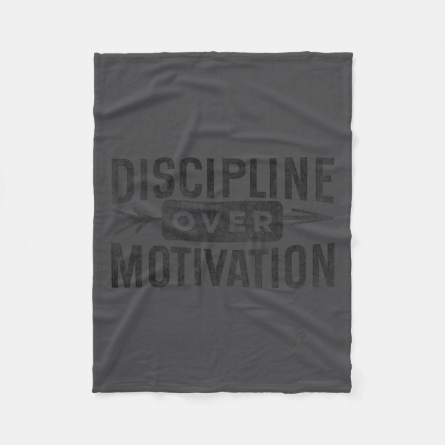 Cobertor De Velo Motivational Discipline Over Motivation Insrationa (Frente)